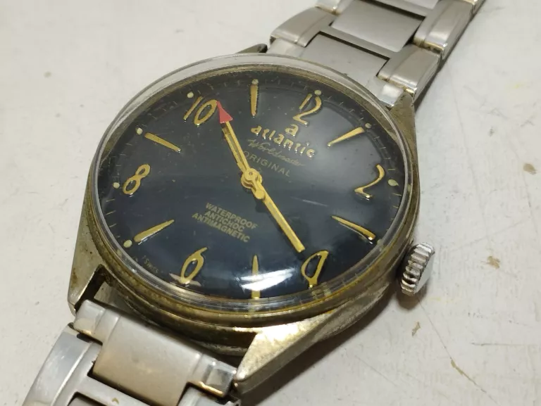 ZEGAREK ATLANTIC WORLDMASTER ORIGINAL*USZKODZONA BRANZOLETKA*
