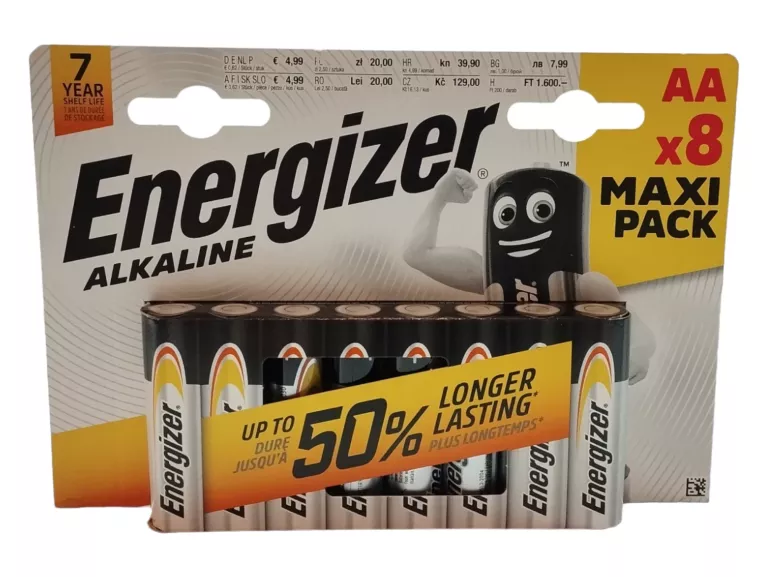 BATERIE ALKALICZNE ENERGIZER AA LR6, 8SZT.