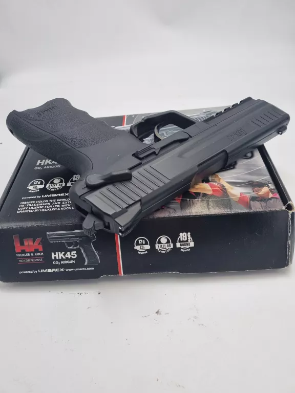 WIATRÓWKA PISTOLET ASG HECKLER KOCH HK45 ZADBANY