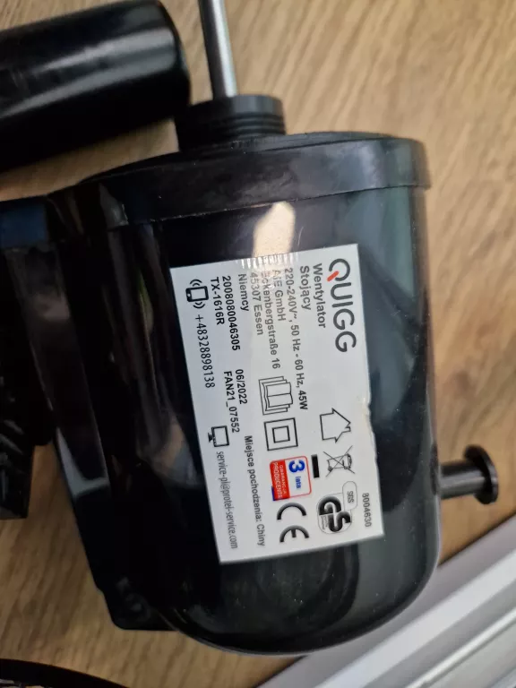WENTYLATOR WIATRAK WOLNOSTOJĄCY QUIGG TX-161R