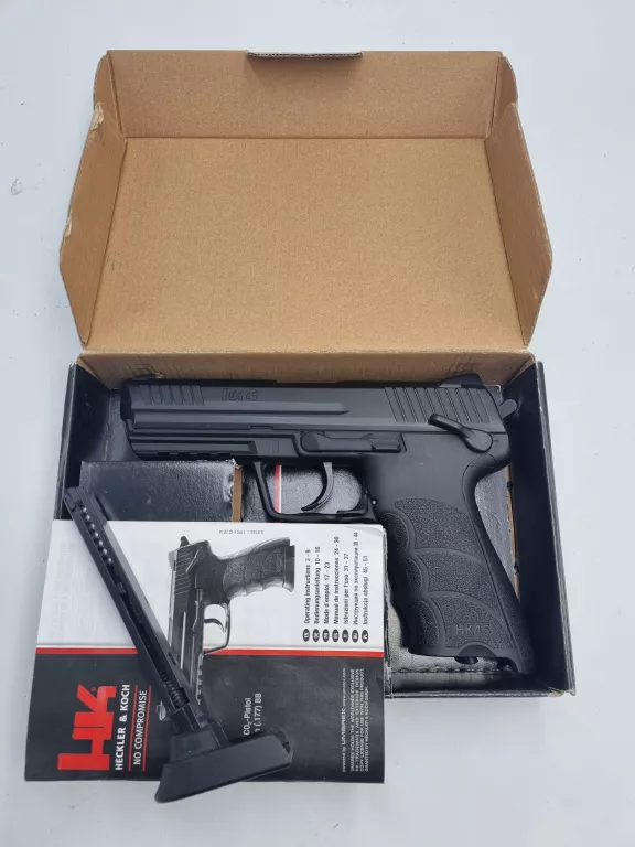 WIATRÓWKA PISTOLET ASG HECKLER KOCH HK45 ZADBANY