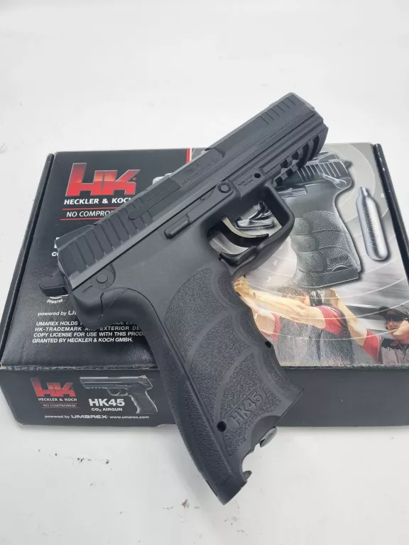 WIATRÓWKA PISTOLET ASG HECKLER KOCH HK45 ZADBANY