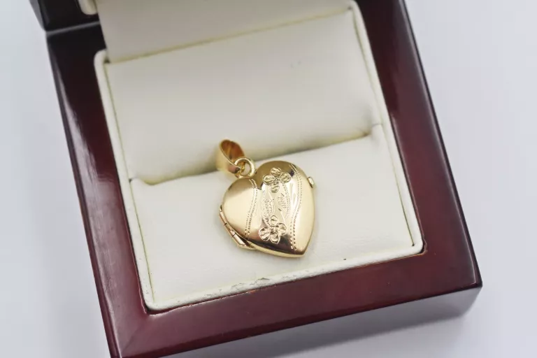 PIĘKNE WZORKOWANE ZŁOTE PUZDERKO 585 3,12G
