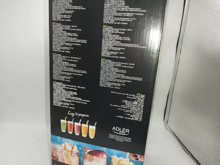BLENDER KIELICHOWY MIKSER 1,5L 1000W ADLER AD 4085 KOMPLET!!!