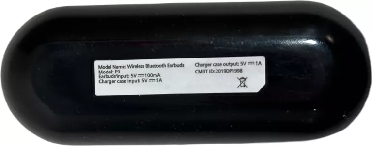 SŁUCHAWKI BEZPRZEWODOWE TWS F9 Z BLUETOOTH CZARNE