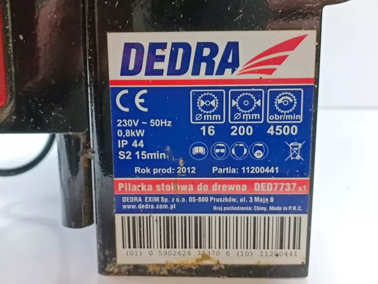 PILARKA STOŁOWA DO DREWNA DEDRA DED7737