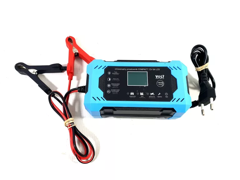 PROSTOWNIK ŁADOWARKA DO AKUMULATORA VOLT POLSKA LCD 12V 6A
