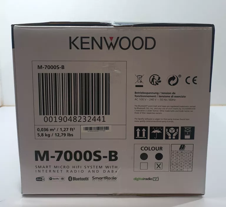 WIEŻA KENWOOD M-7000S-B WIFI DAB+ SPOTIFY BLUETOOTH FM CD MP3 USB 2 X 30 W
