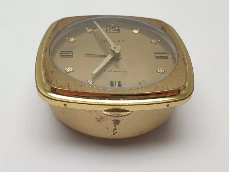 ZEGAREK BUDZIK PODRÓŻNY DELUXE 2 JEWELS VINTAGE