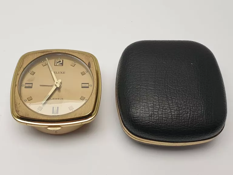 ZEGAREK BUDZIK PODRÓŻNY DELUXE 2 JEWELS VINTAGE
