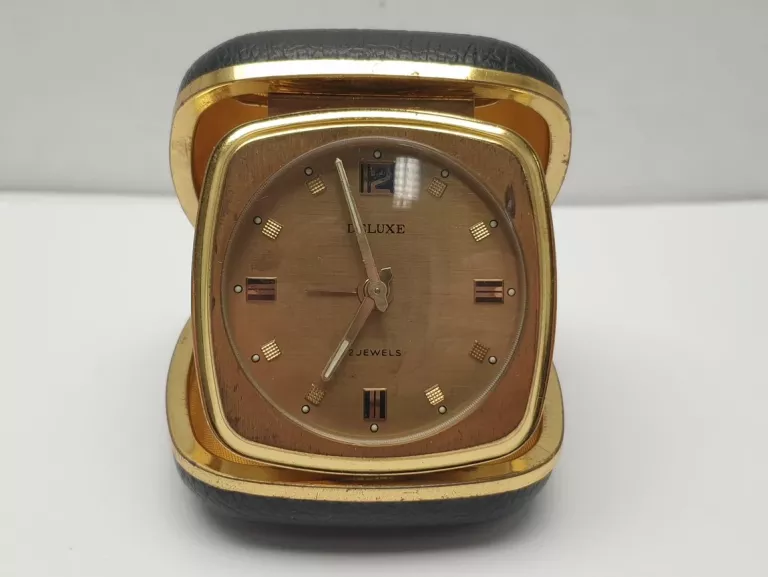 ZEGAREK BUDZIK PODRÓŻNY DELUXE 2 JEWELS VINTAGE