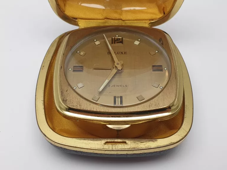 ZEGAREK BUDZIK PODRÓŻNY DELUXE 2 JEWELS VINTAGE