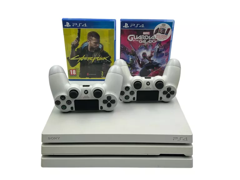KONSOLA SONY PLAYSTATION 4 PS4 PRO 1TB CUH-7016B BIAŁA+2 PADY+2 GRY!