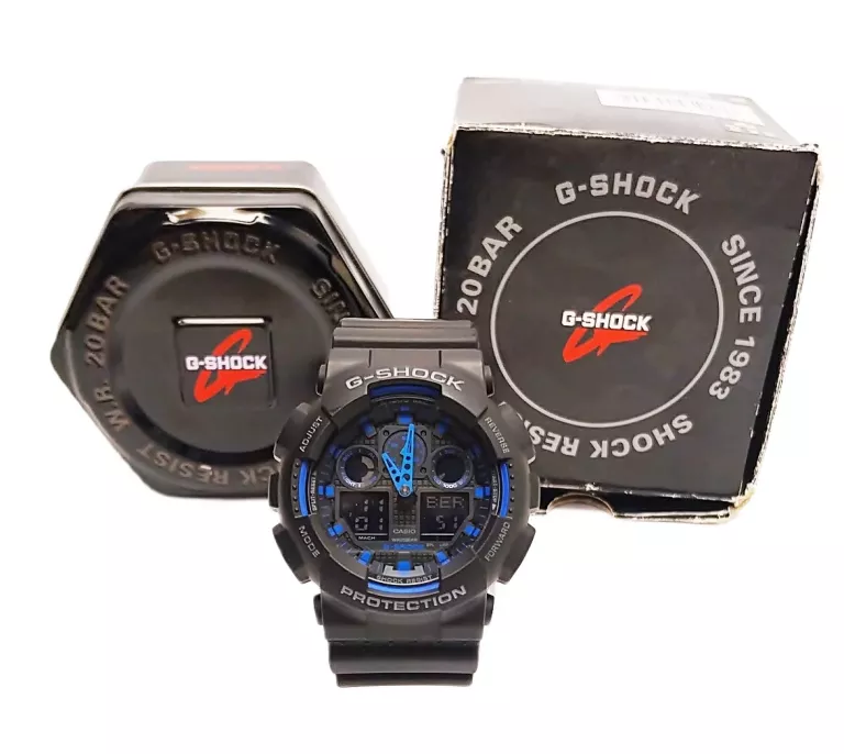 ZEGAREK CASIO G-SHOCK GA-100-1A2 + PUDEŁKO BRAK PODŚWIETLANIA