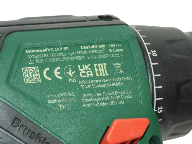WKRĘTARKA BOSCH UNIVERSALDRILL 18V-60 BODY + BATERIA 2,5AH/18V +GWR