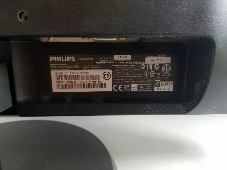 MONITOR PHILIPS 223V5L 21,5'