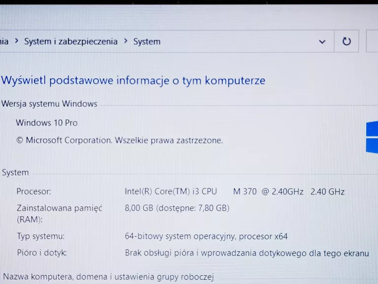 LAPTOP HP 630 8GB RAM INTEL CORE I3-M370 DYSK 320GB