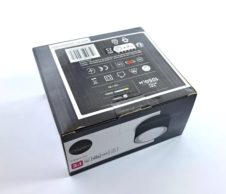 INSPIRE OPRAWA NATYNKOWA OBERON IP20 ŚR. 10 CM CZARNA LED