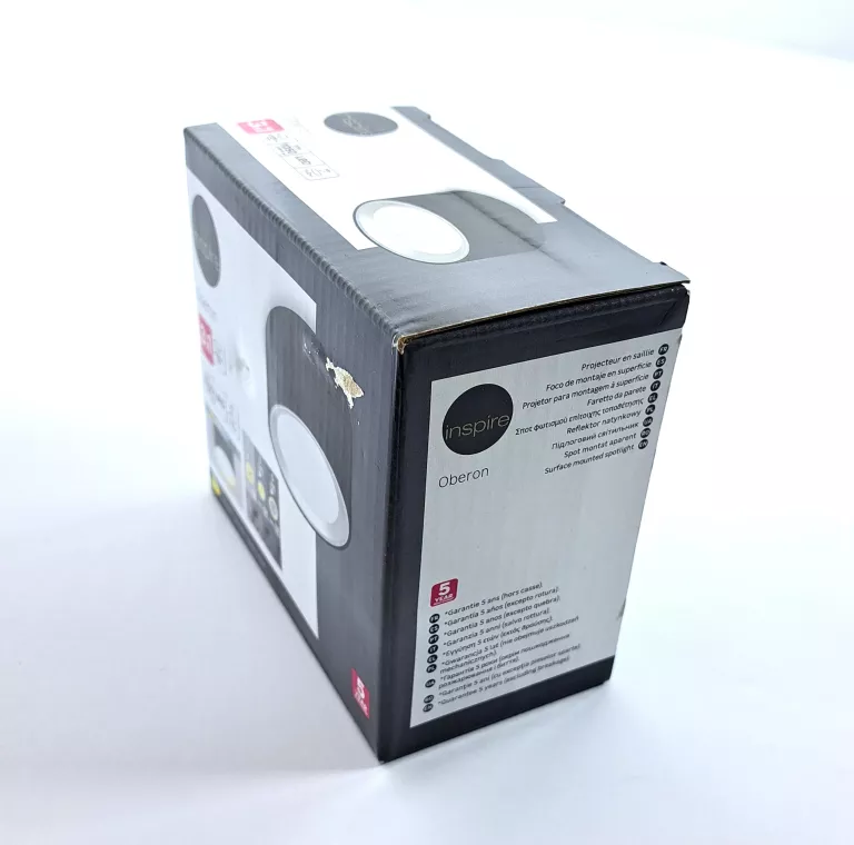 INSPIRE OPRAWA NATYNKOWA OBERON IP20 ŚR. 10 CM CZARNA LED