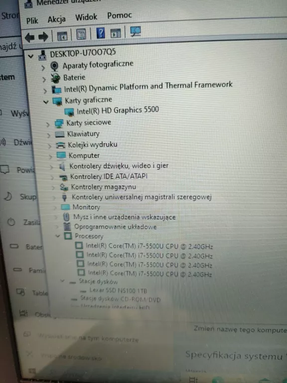 LAPTOP ASUS X555 CORE I7 6/1024GB