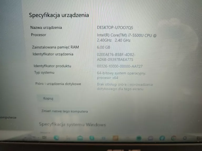 LAPTOP ASUS X555 CORE I7 6/1024GB