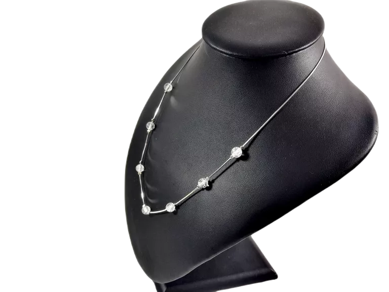 sdg062-srebro-925-naszyjnik-kuleczki-krysztalki-45cm-85g-dlugosc-calkowita-45