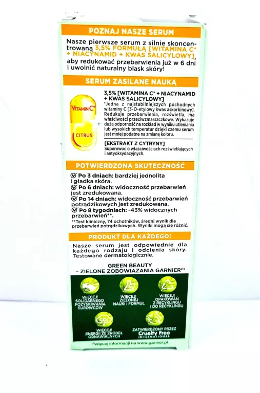 GARNIER VITAMIN C SERUM NA PRZEBARWIENIA Z WIT.C