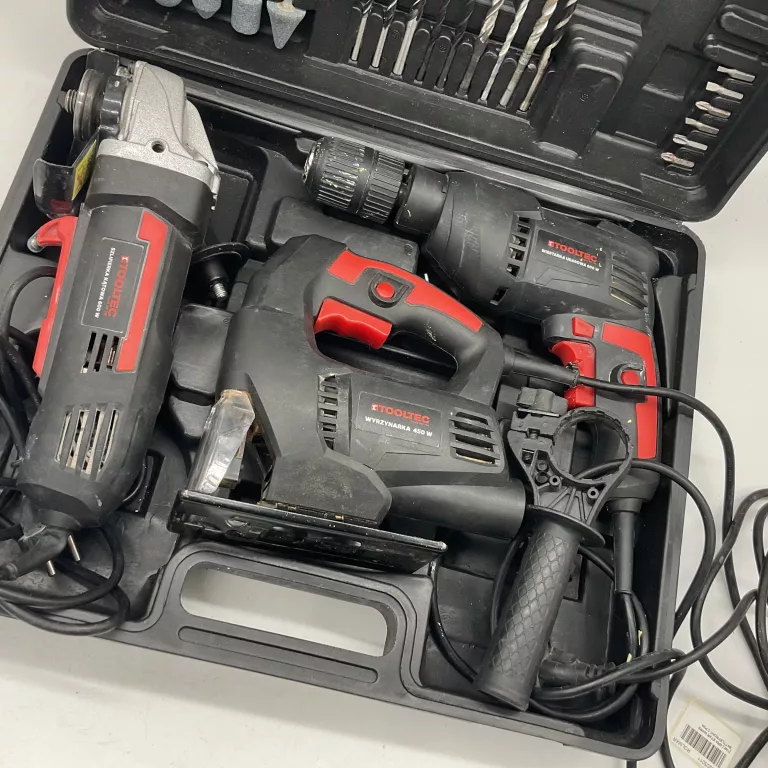 TOOLTEC ZESTAW NARZĘDZI WYRZYNARKA WIERTARKA SZLIFIERKA