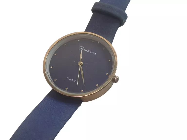 ZEGAREK NA GRANATOWYM PASKU FASHION