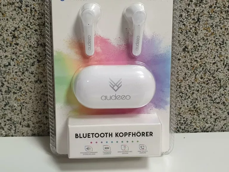 SŁUCHAWKI BLUETOOTH AUDEEO BIAŁE KOMPLET