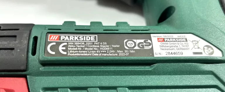 ZSZYWACZ AKUMULATOROWY PARKSIDE PAT 4 D5