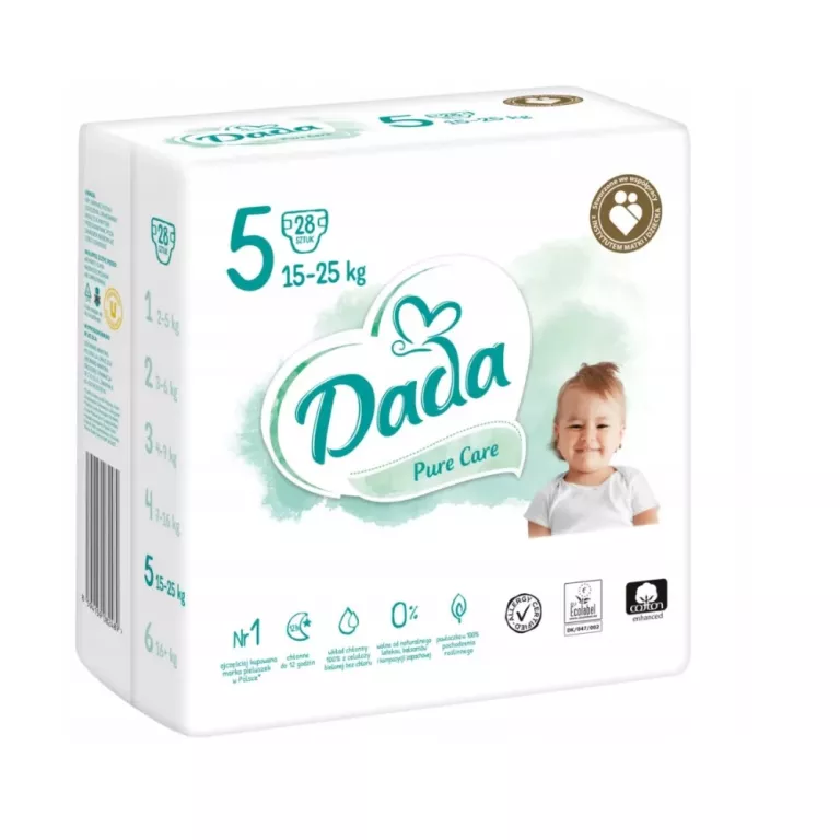 PIELUSZKI DADA PURE CARE ROZMIAR 5 28 SZT.