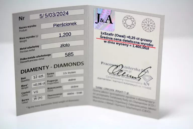 zloty-pierscionek-1x-szafir-025g-12x-brylant-006ct-585-12g-r11-stan-11323-2