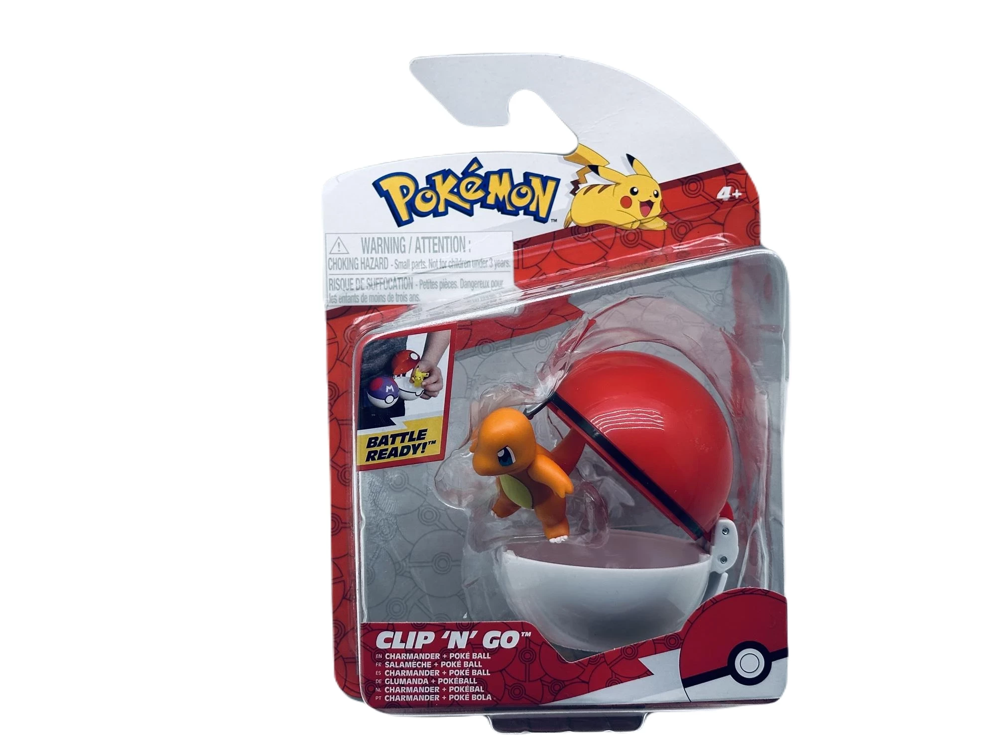 ORYGINALNA ZABAWKA JAZWARES POKEMON POKEBALL FIGURKA CHARMANDER + POKE ...