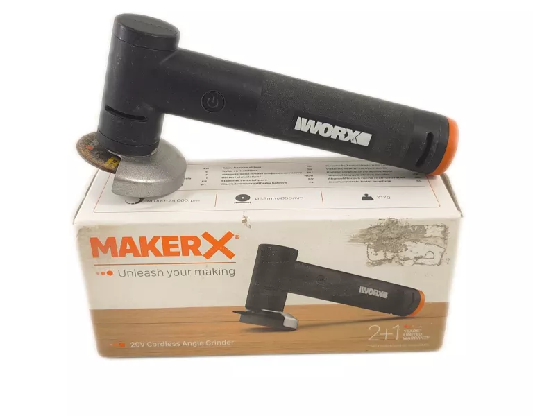 SZLIFIERKA KĄTOWA WORX 1 W 20 V TARCZA 50 MM