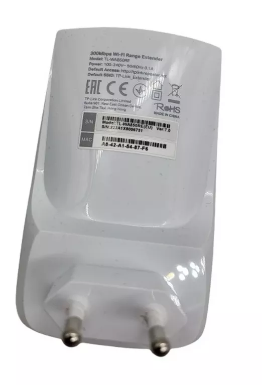 WZMACNIACZ SYGNAŁU WIFI TP-LINK TL-WA850RE