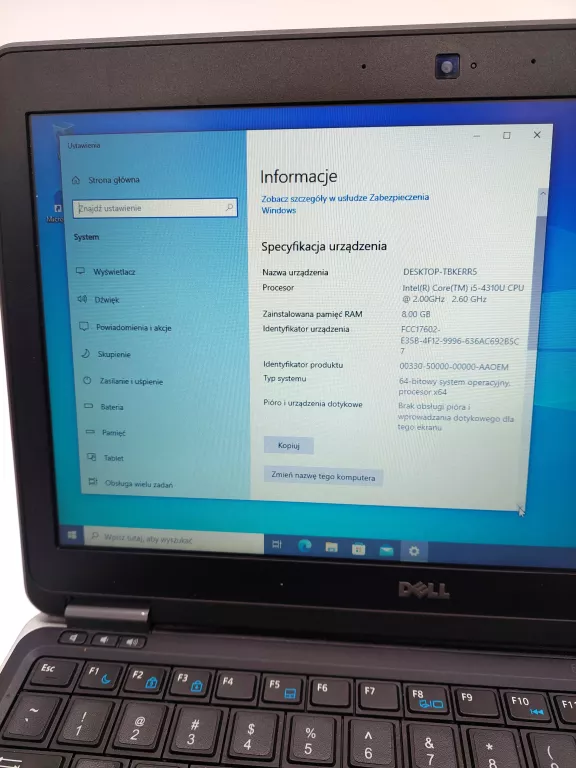 LAPTOP DELL LATITUDE E7240 /I5/8GB/256SSD/WIN10 + ZASILACZ