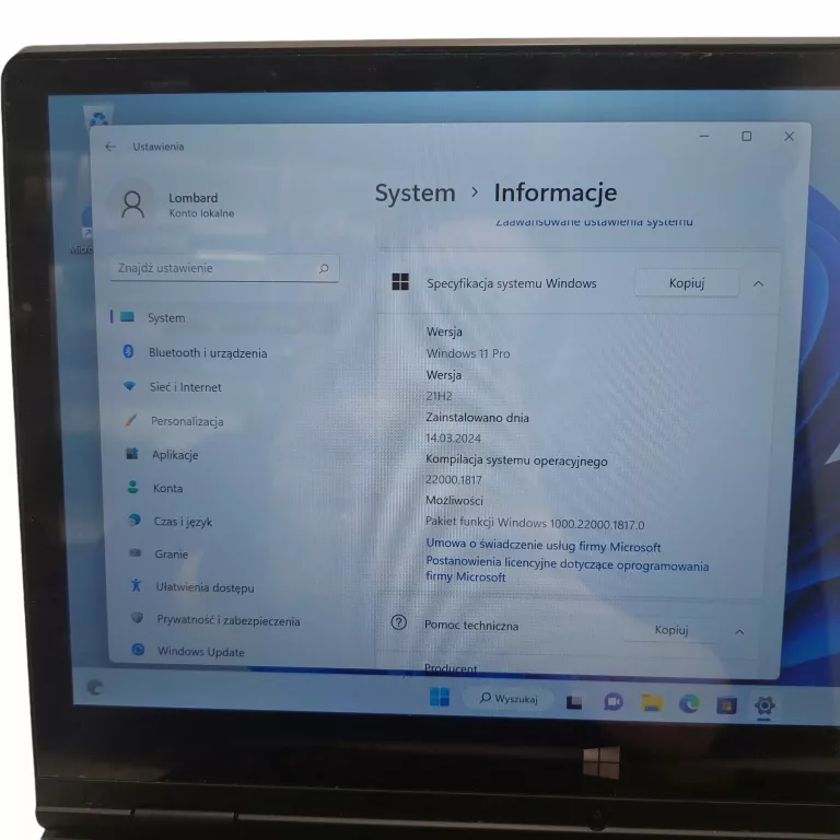 LAPTOP TECHBITE ARC 11.6/ŁAD/ SŁABA BATERIA