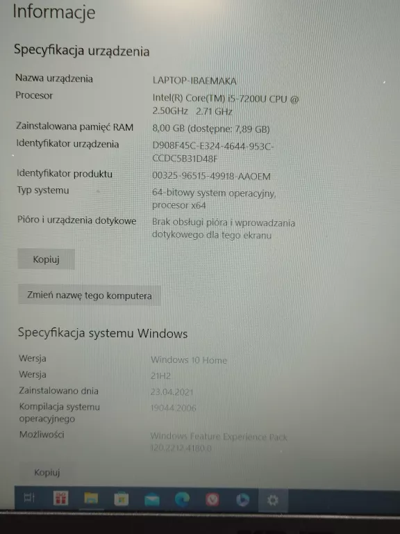 LAPTOP ASUS VIVOBOOK A510U + STACJA CD ASUS
