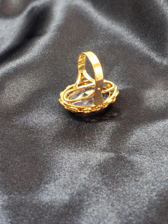 ZŁOTY PIERŚCIONEK SPINEL NIEBIESKI 585 ROZMIAR 14 9,22 G