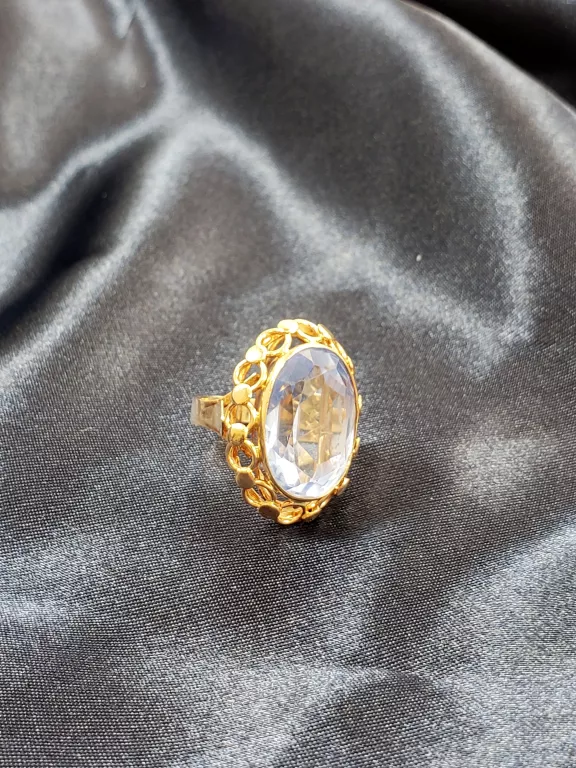 ZŁOTY PIERŚCIONEK SPINEL NIEBIESKI 585 ROZMIAR 14 9,22 G