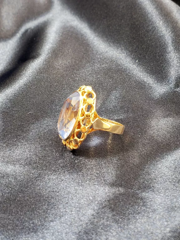 ZŁOTY PIERŚCIONEK SPINEL NIEBIESKI 585 ROZMIAR 14 9,22 G