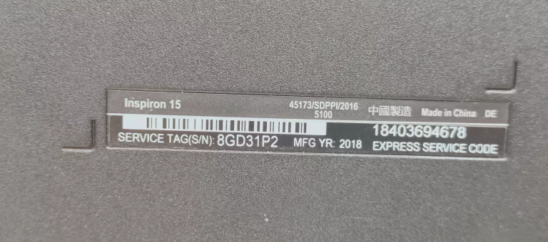 LAPTOP DELL INSPIRON 15 3000 Z ZASILACZEM