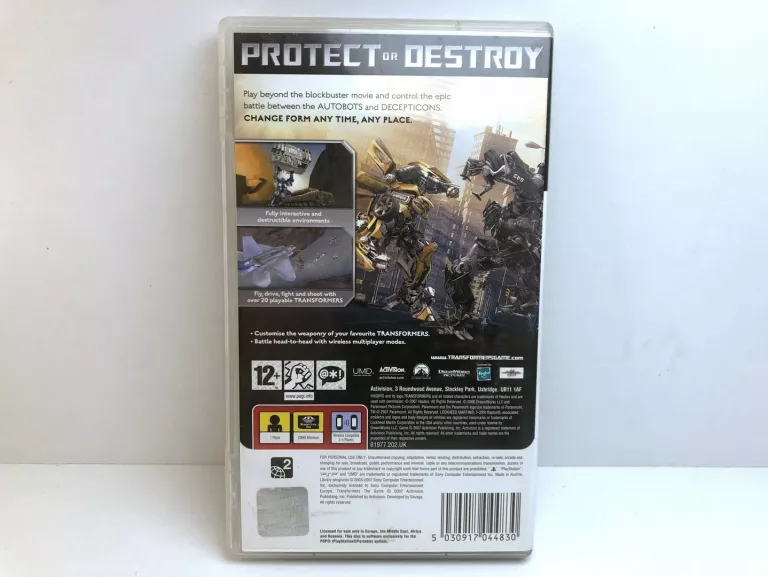 GRA PSP TRANSFORMERS THE GAME