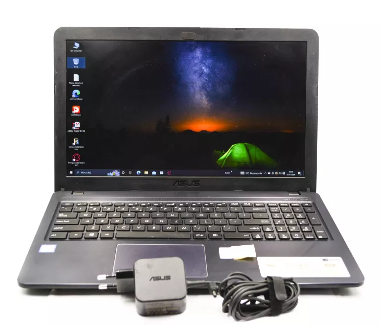 LAPTOP ASUS F543U INTEL CORE I3 4 GB + ZASILACZ
