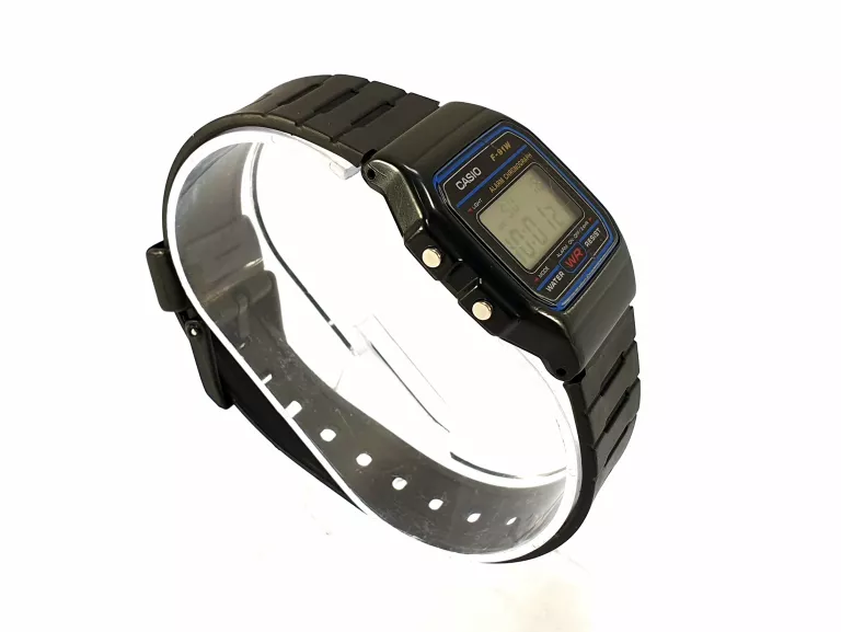 ZEGAREK CYFROWY CASIO F-91W CZARNY PASEK WR50M