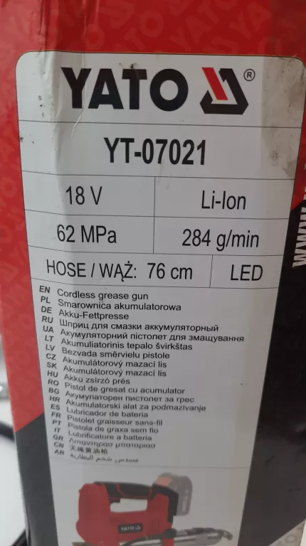 yato-yt-07020-smarownica-akumulatorowa-18v-62mpa-284-gmin-okazja-stan-uzywany