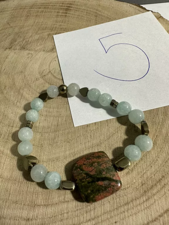 BRANSOLETKA KAMIENIE SYNTETYCZNIE MIX