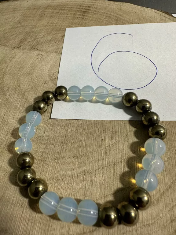 BRANSOLETKA KAMIENIE SYNTETYCZNIE MIX