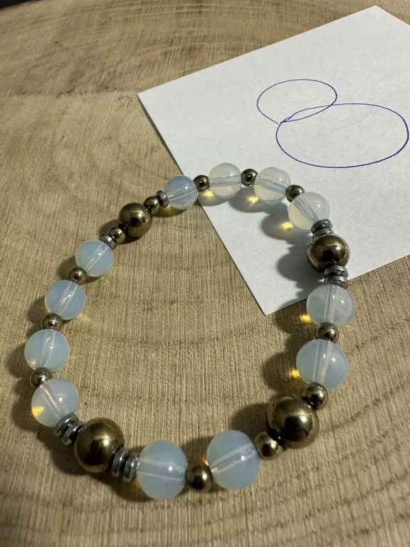 BRANSOLETKA KAMIENIE SYNTETYCZNIE MIX